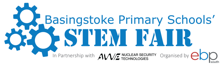 2025 Basingstoke Primary Schools STEM Fair Logo AWE 768x240